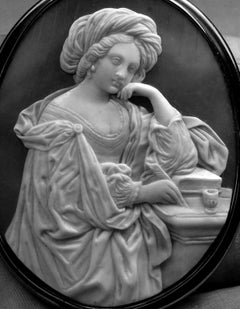 Broche ancienne victorienne persane camée en coquillage de Sibyl
