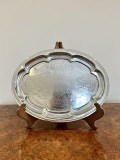 Antique Victorian three piece tea set and tray