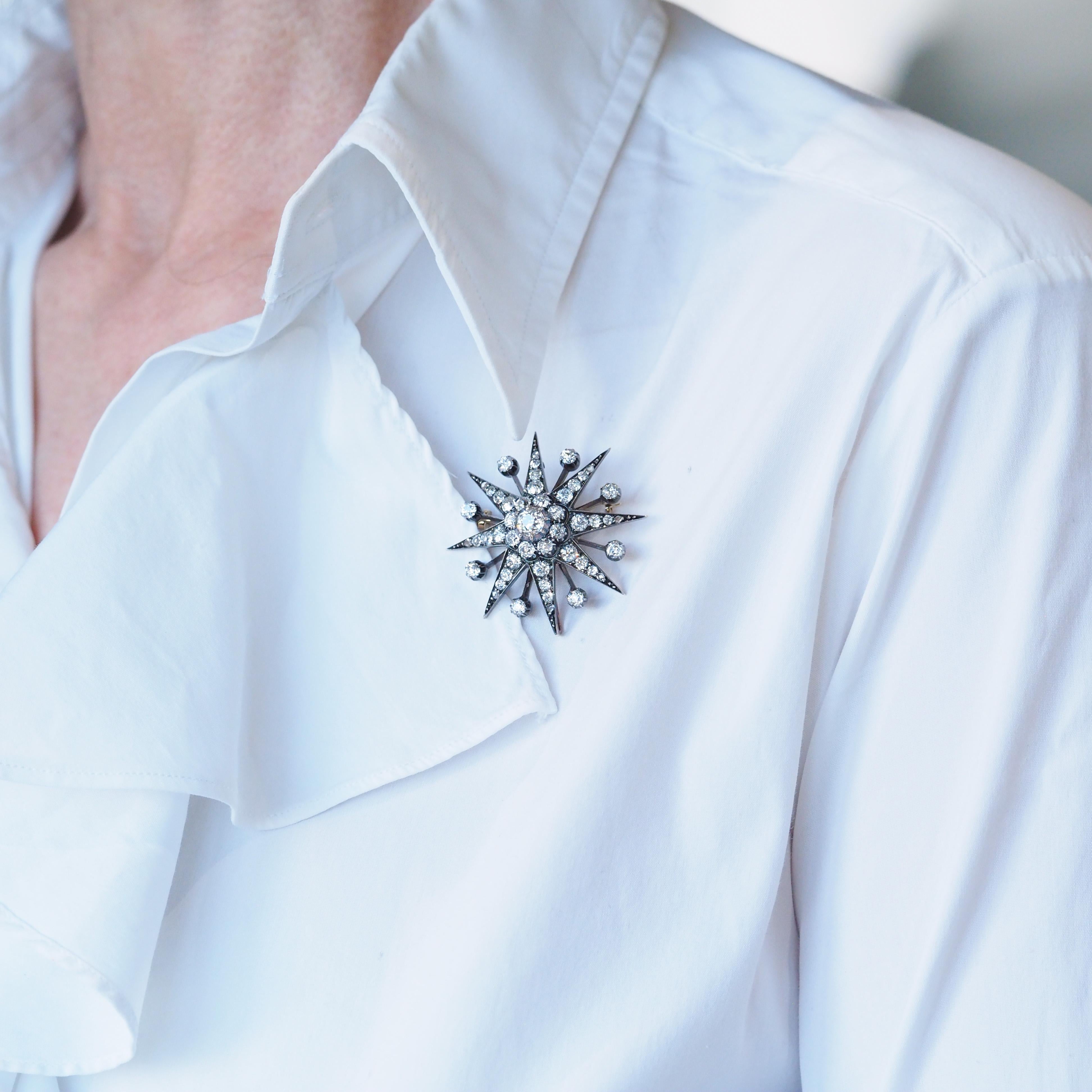 Antique Victorian Tiara with Diamond Star - c.1890 For Sale 5
