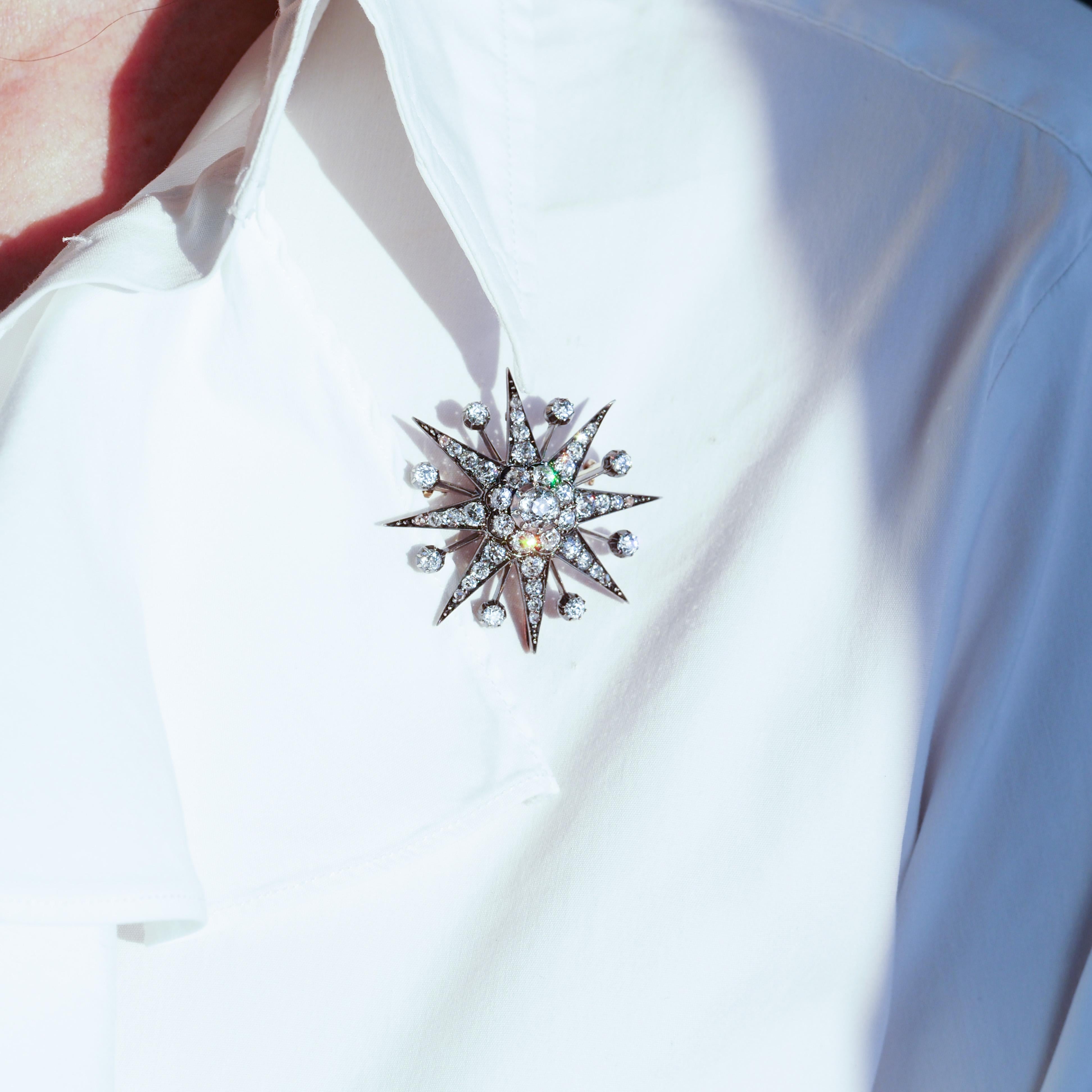 Antique Victorian Tiara with Diamond Star - c.1890 For Sale 3