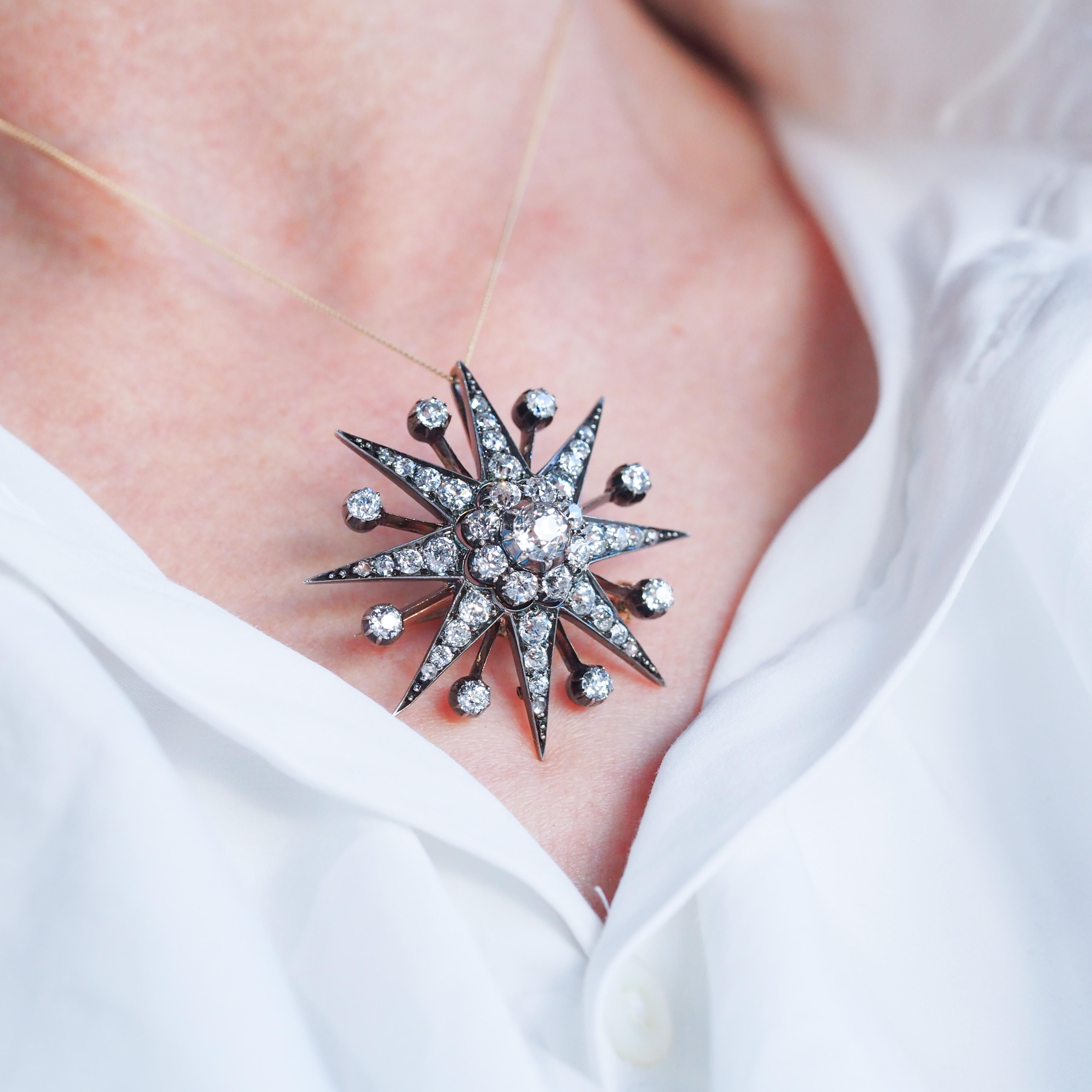 Antique Victorian Tiara with Diamond Star - c.1890 For Sale 4