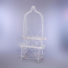 Antique Victorian Tiered Wire Plant Stand, Circa 1890
