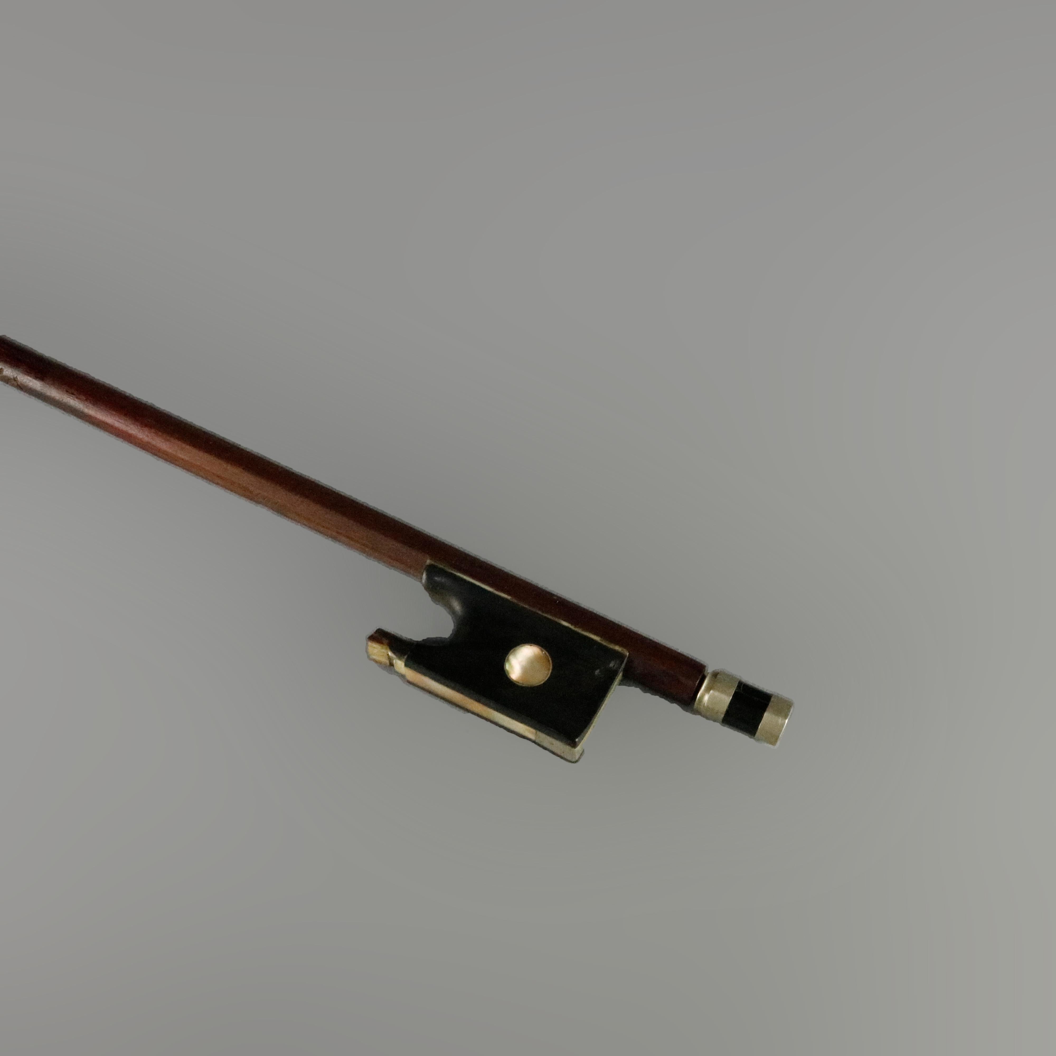 Wood Antique Victorian Tiger Maple Violin and Case, Salvatore Durro, 19th Century