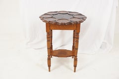 Antique Victorian Tiger Oak Table, Games Table, Scotland 1900, H251