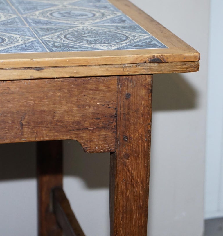 Antique Victorian Tiled Refectory Dining Table Stunning English Country House at 1stDibs | tiled ...