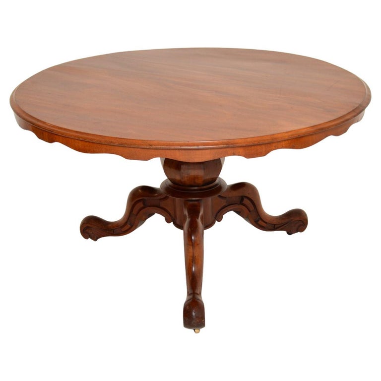 Antique Victorian Tilt Top Dining Table For Sale at 1stDibs