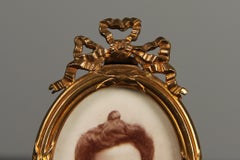 Antique Victorian Triple Picture Frame, Brass Photo Frame, 1880s, 4 x 5 cm
