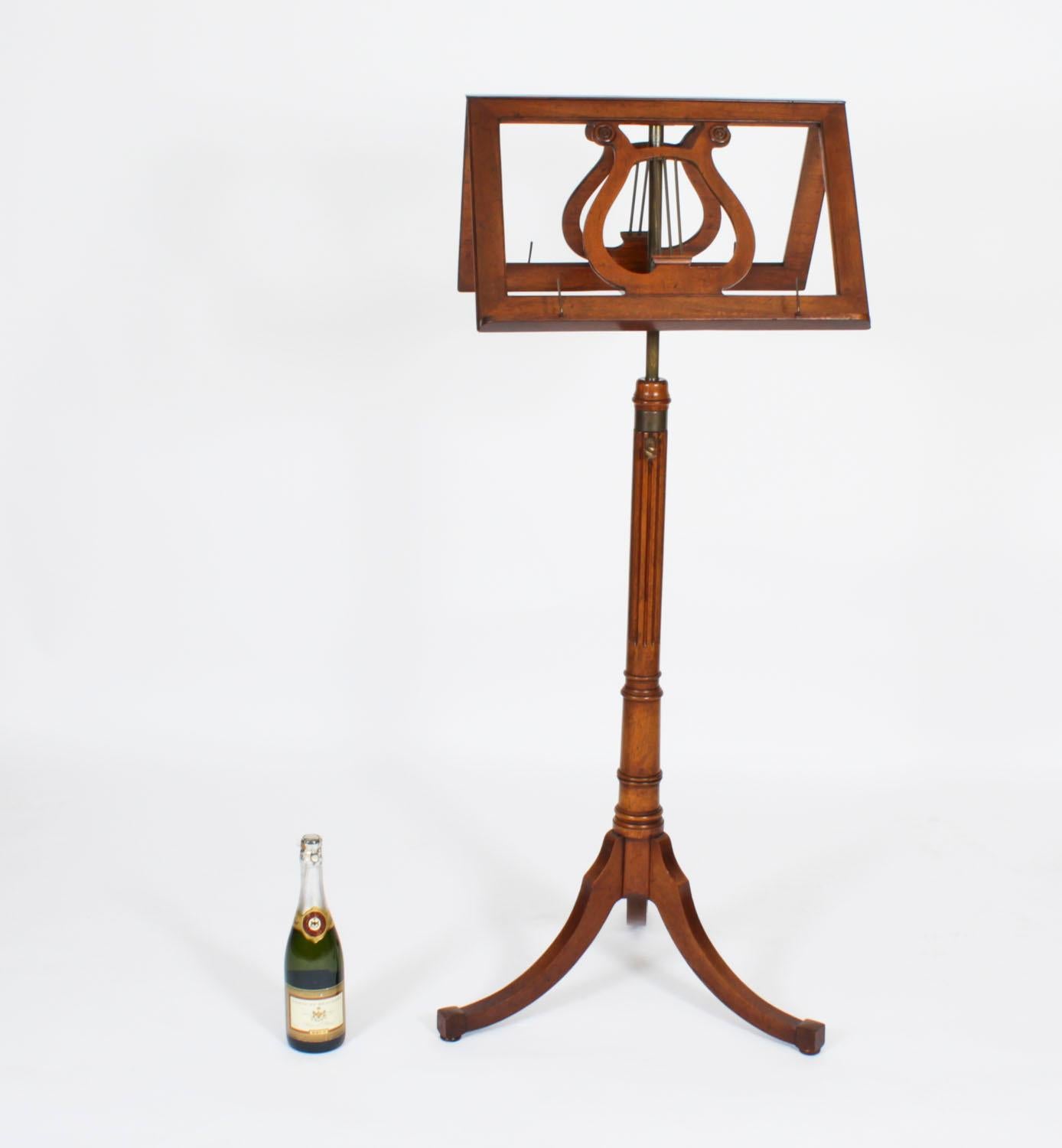 Antique Victorian Tripod Music Stand 19ème siècle 5