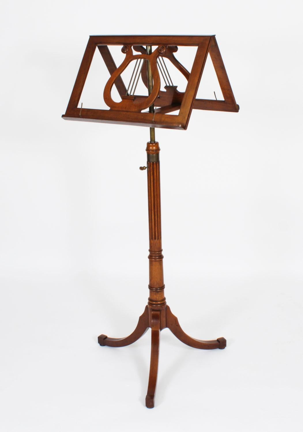 Antique Victorian Tripod Music Stand 19ème siècle 6