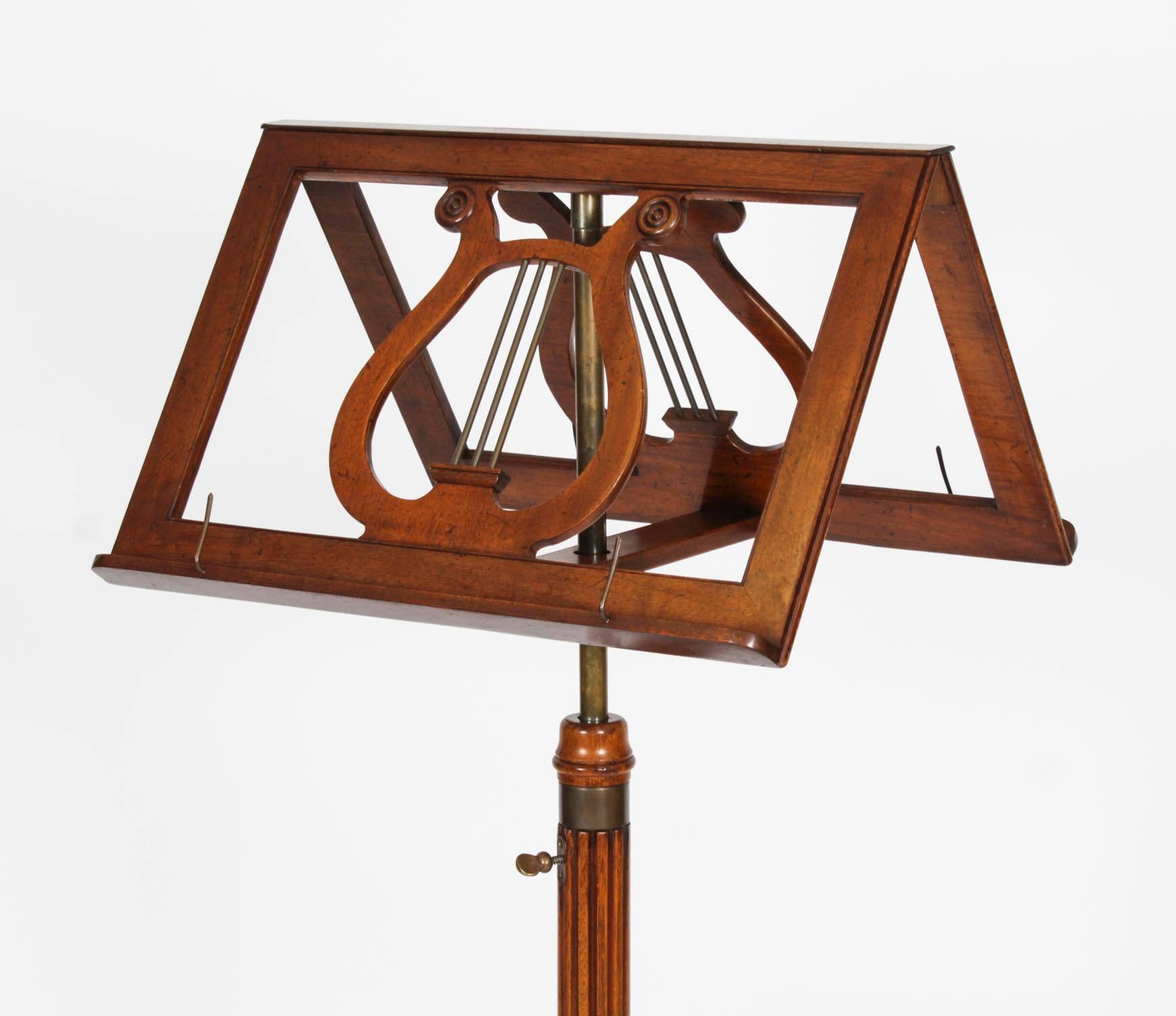 Victorien Antique Victorian Tripod Music Stand 19ème siècle
