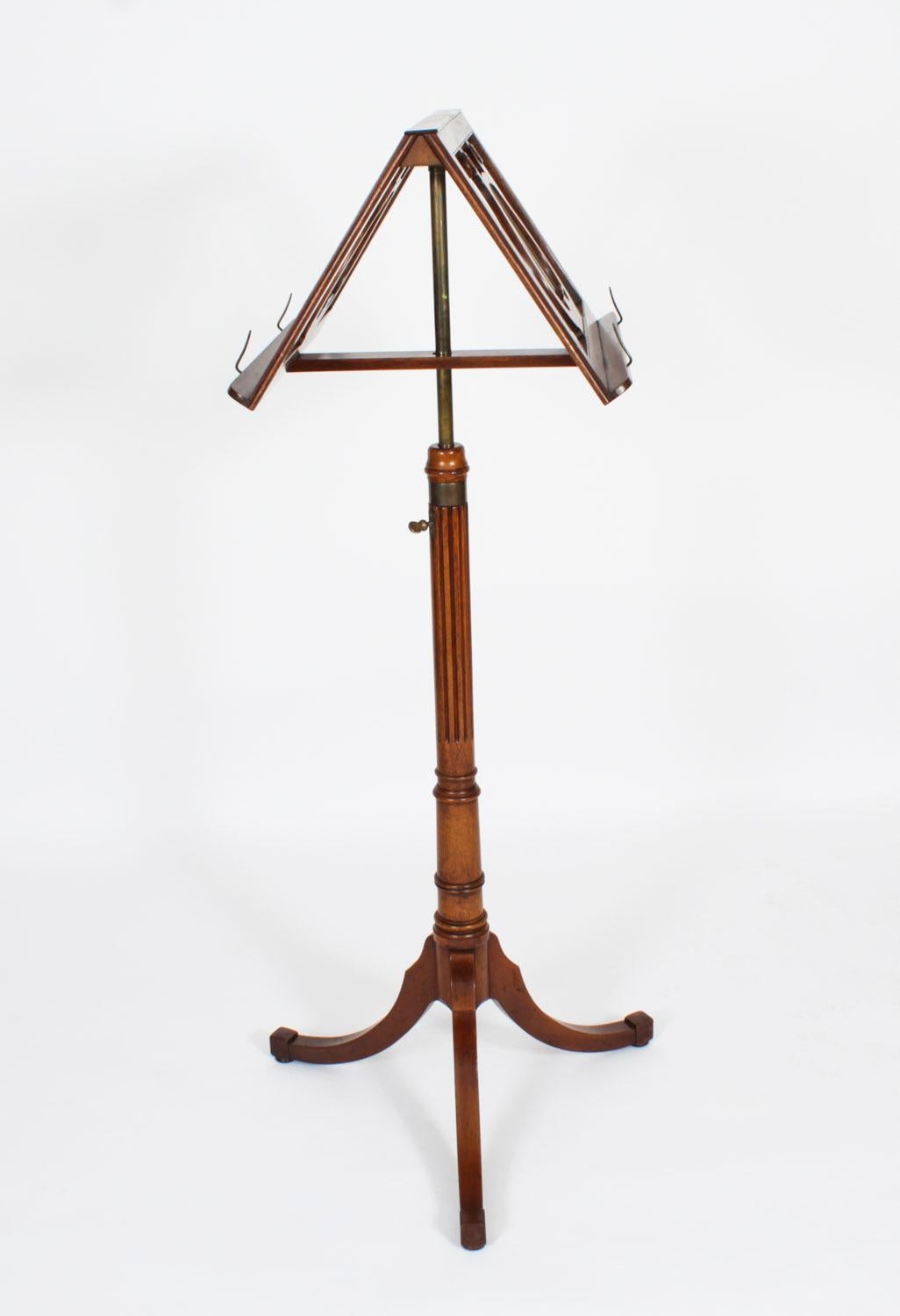 Antique Victorian Tripod Music Stand 19ème siècle 3