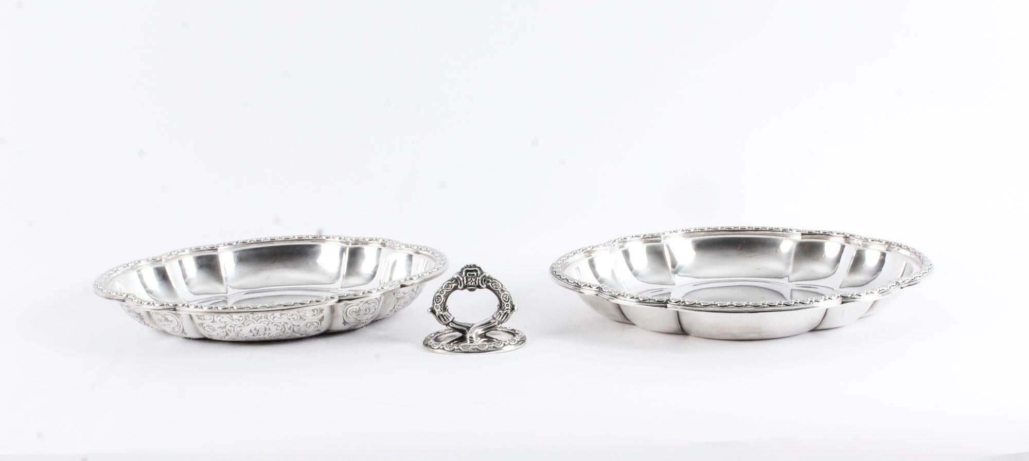 Silver Plate Antique Victorian Tureen Entree Dish by Collins and Co. London, 19th Century