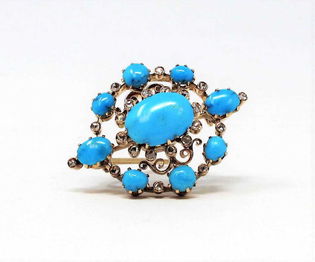 turquoise broach