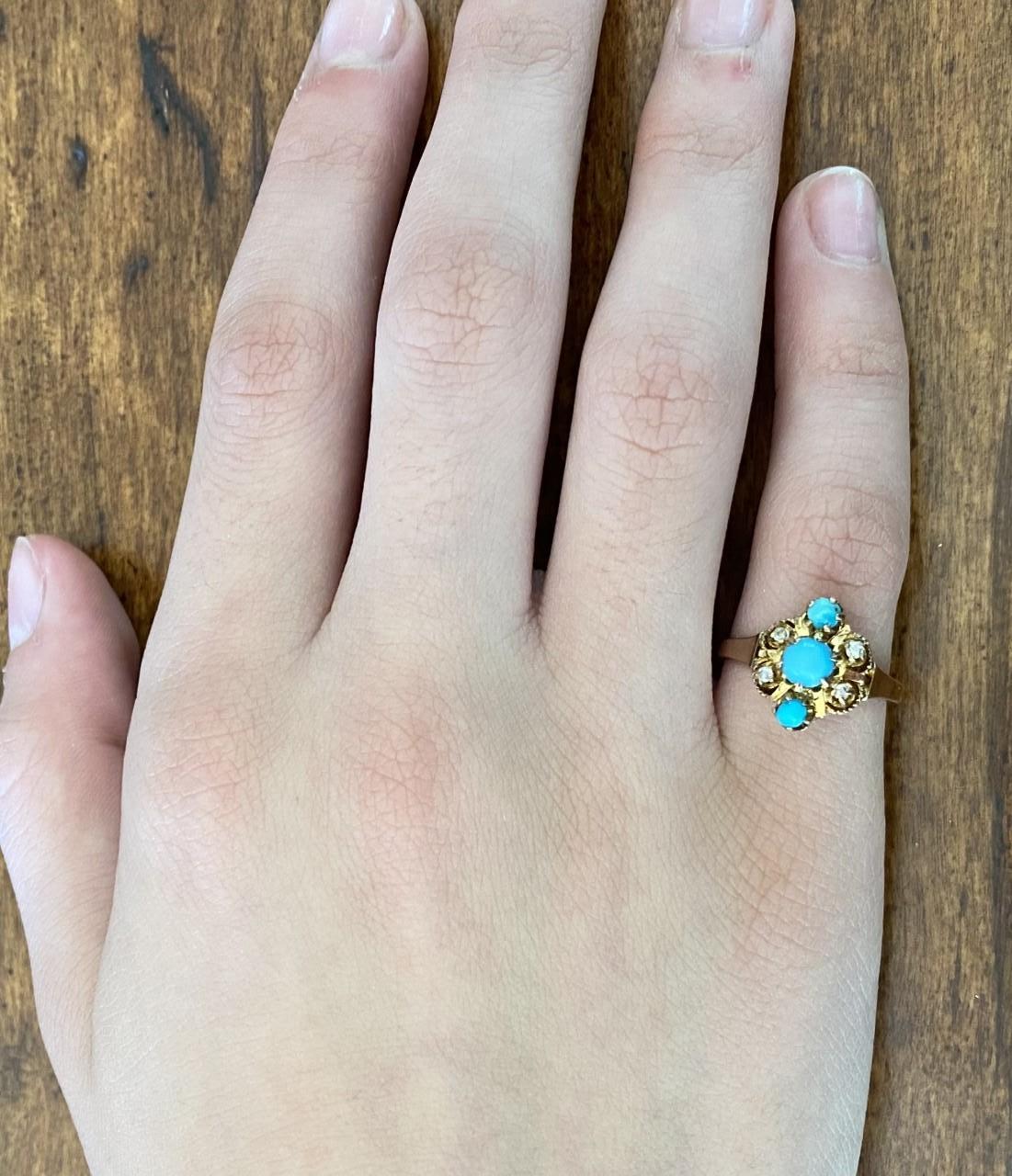 vintage turquoise engagement rings