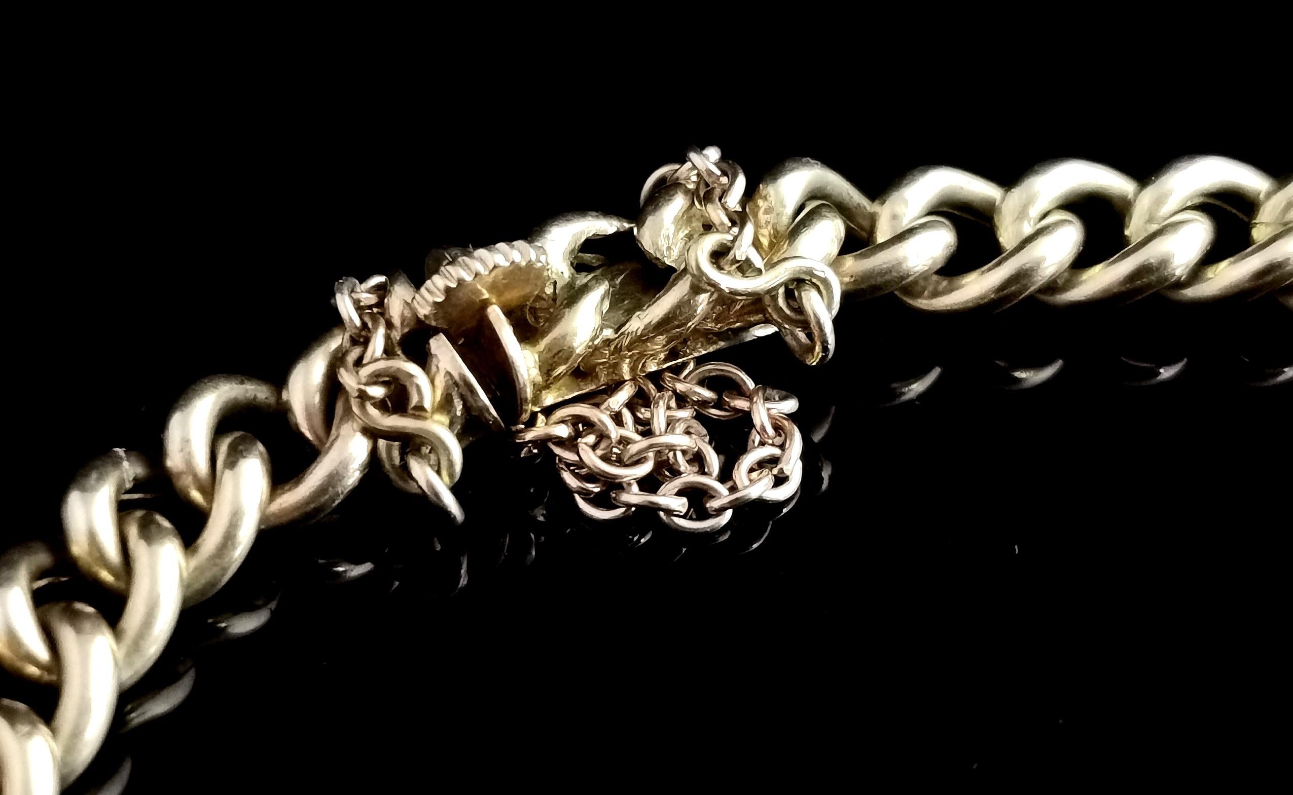 Antique Victorian Turquoise and Pearl Bracelet, 9k Gold 4