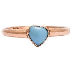 Antique Victorian Turquoise Heart Ring