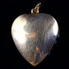 Antique Victorian Turquoise Pearl Heart Pendant, circa 1880
