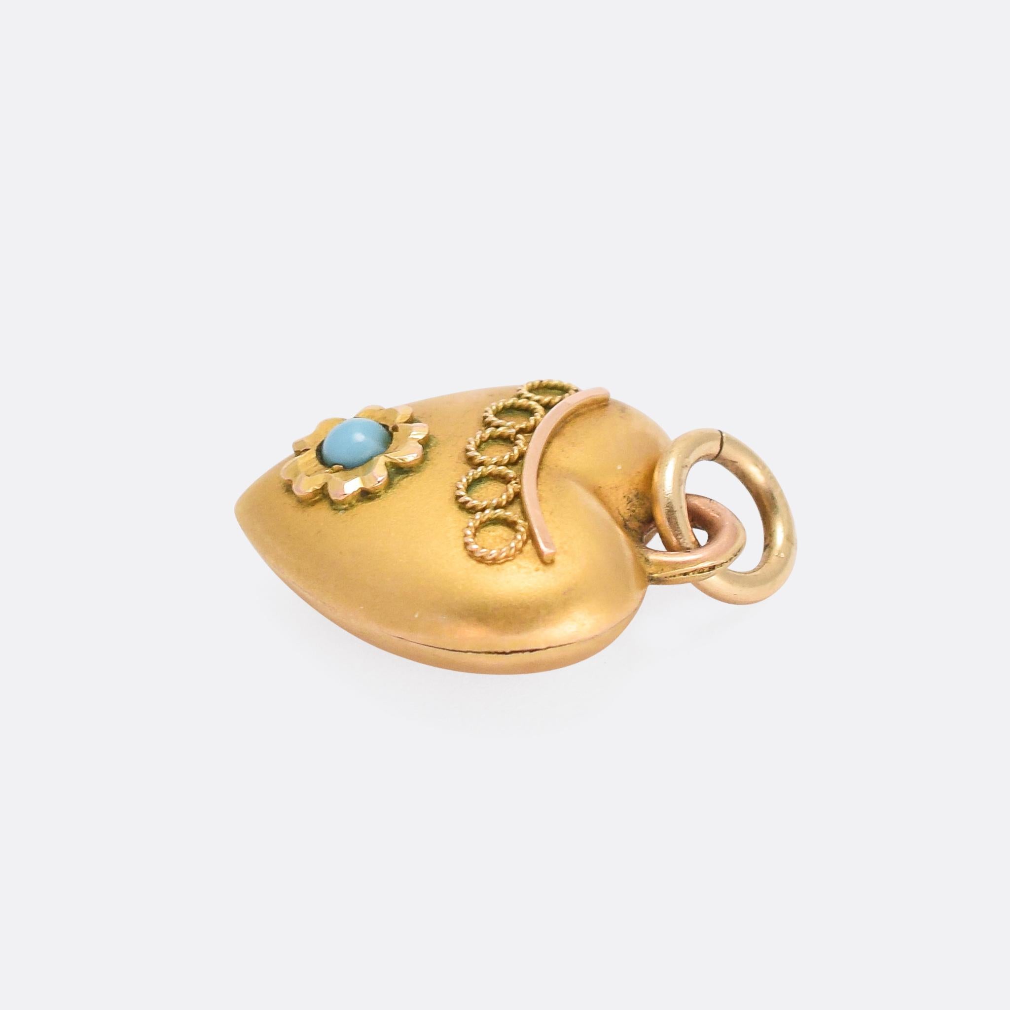 victorian puffy heart charms