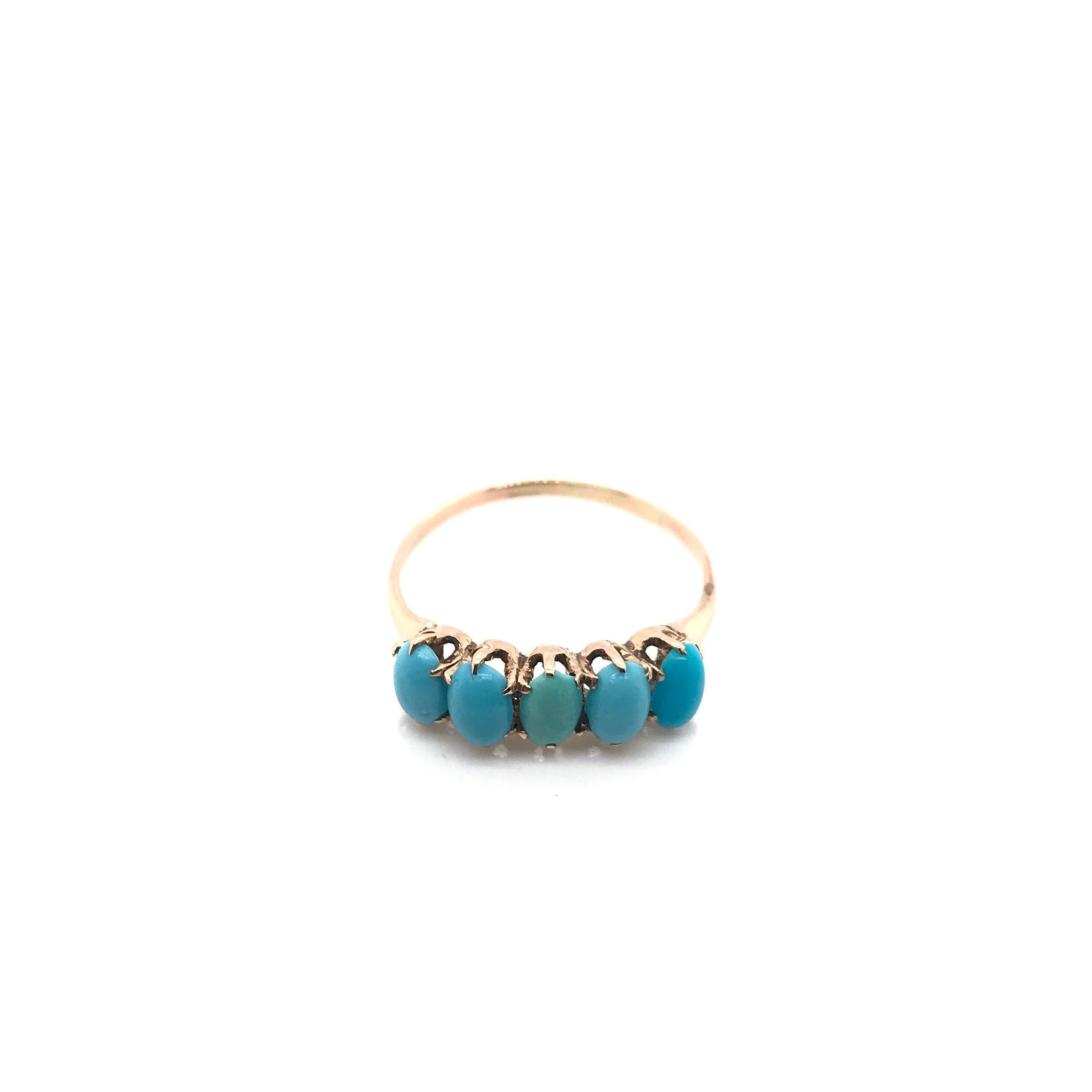 Women's Antique Victorian Turquoise Ring For Sale