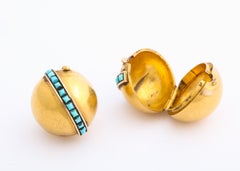 Antique Victorian Turquoise Set Coach Covers