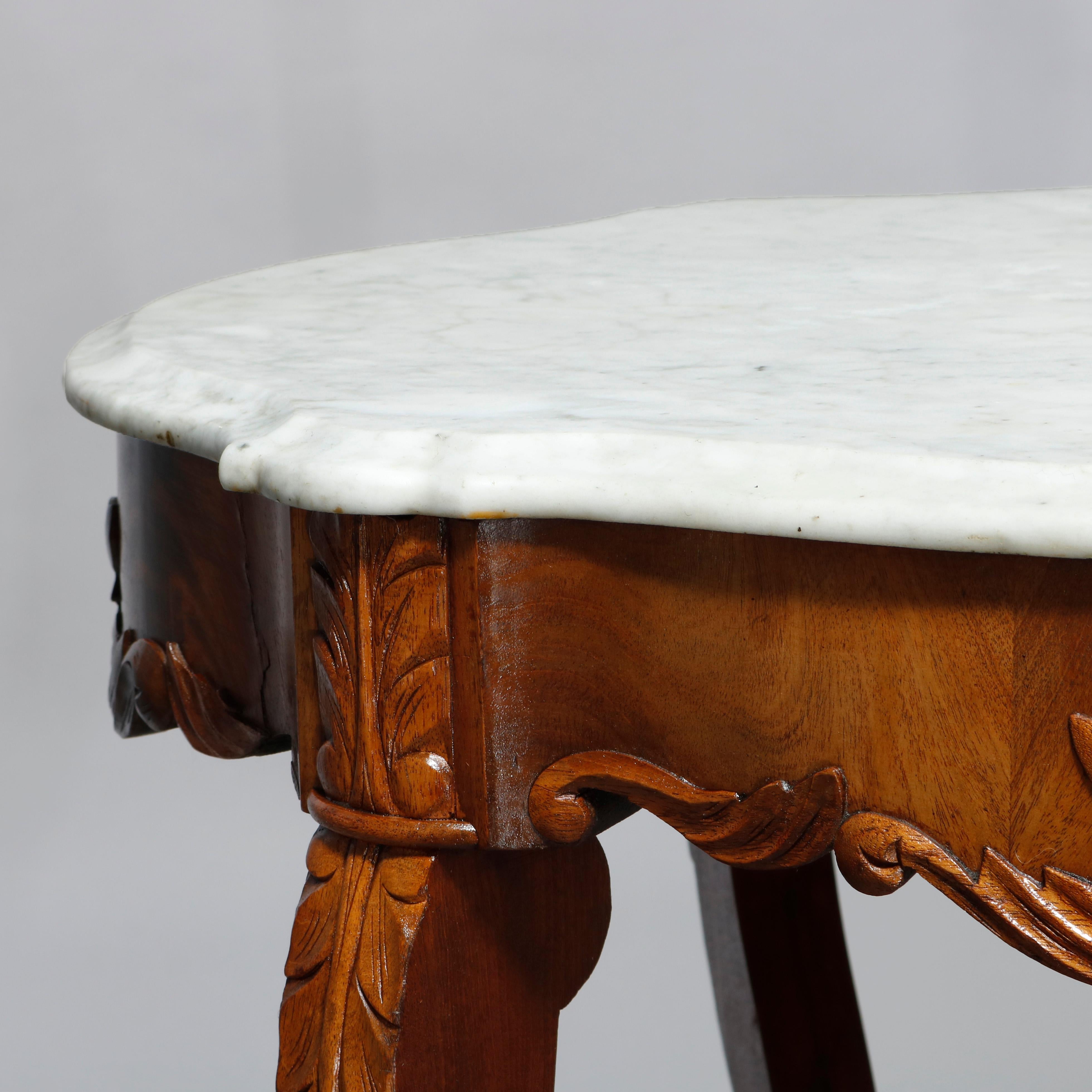 marble top antique table