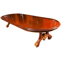 Antique Victorian Twin Pedestal Dining Table by Wylie & Lochead, Glasgow 19th C