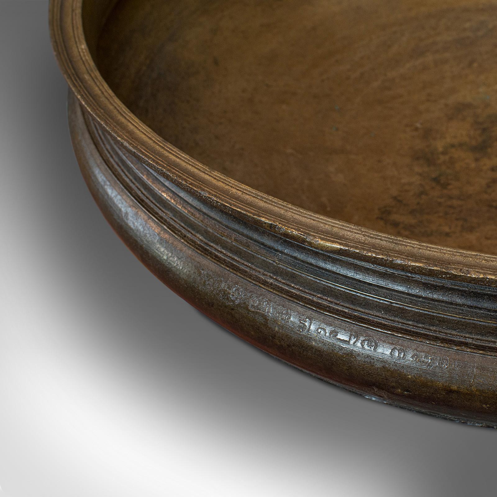 Antique Victorian Urli, Indian, Bronze, Temple Bowl, 19th Century, circa 1850 4