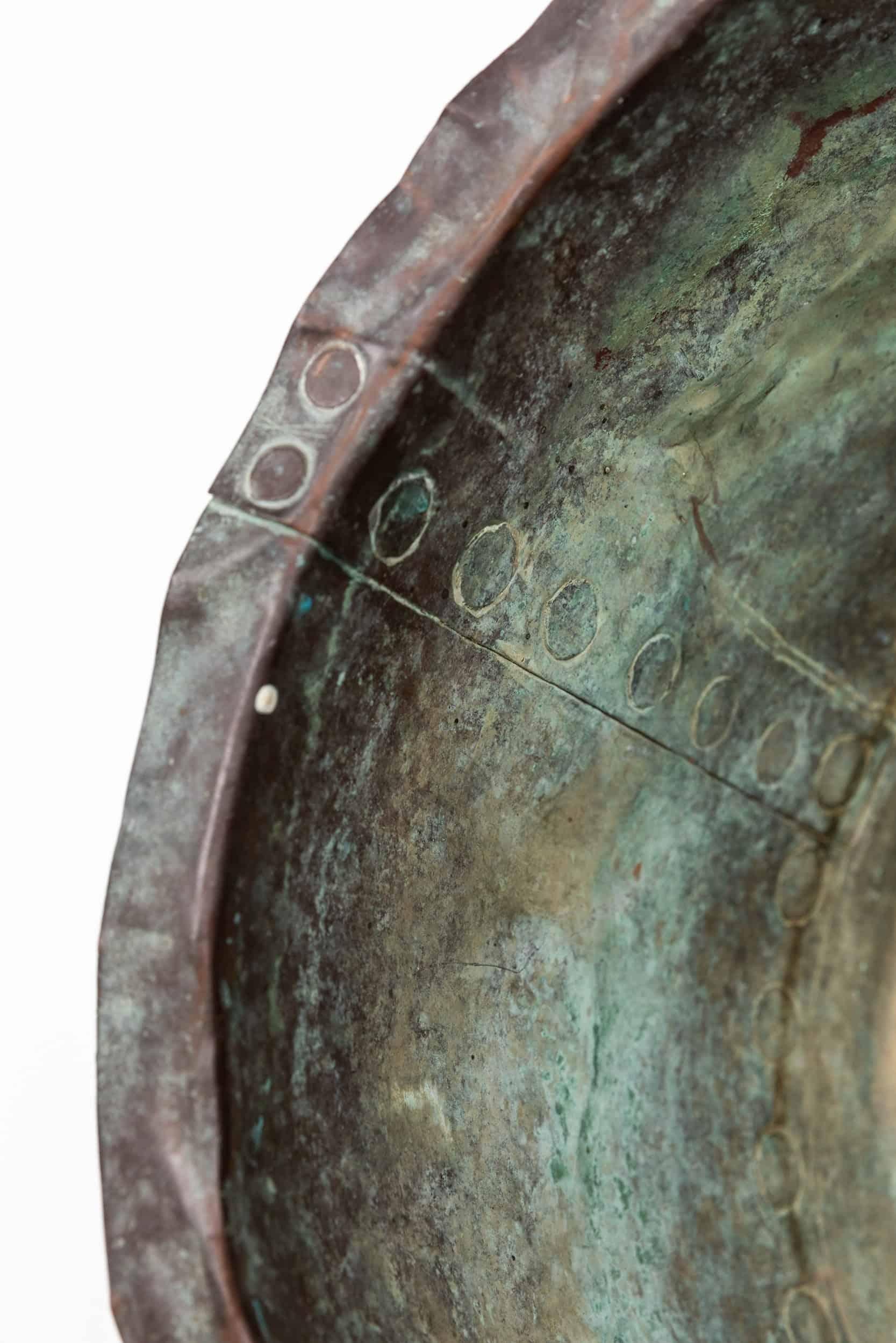 Antique Victorian Verdigris Copper Boiler Planter Tub Pot Log Storage. c.1880 In Fair Condition For Sale In London, GB