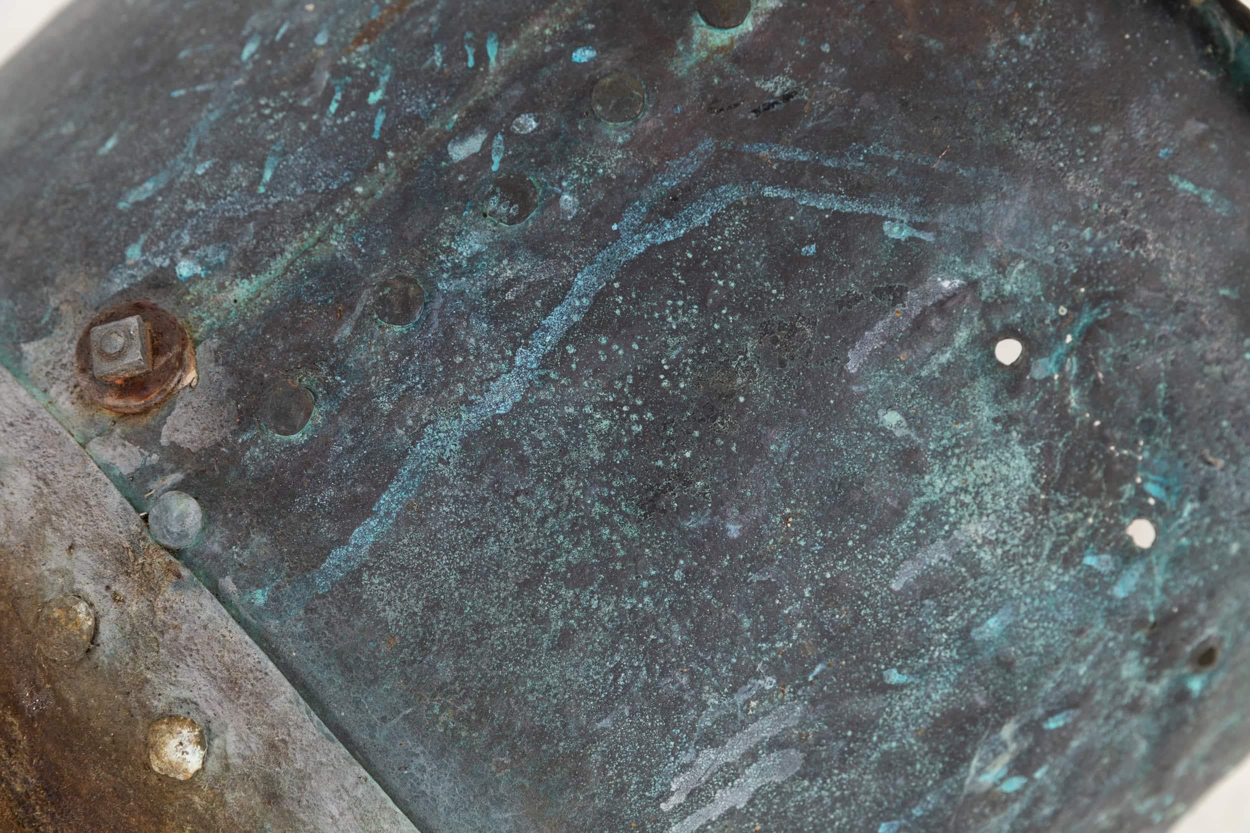 Antike viktorianische Verdigris-Kupferrohrgefäß-Pflanzgefäße/Töpferwaren-Aufbewahrung in Wannenform, ca. 1880 im Angebot 1