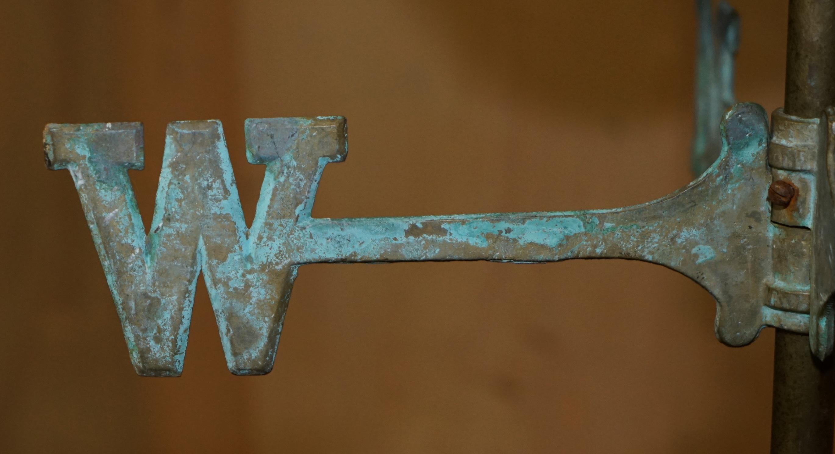 ANTICA VENTOLA VERDIGRIS VERDE OCA CANADESE RAME CIRCA 1880 5