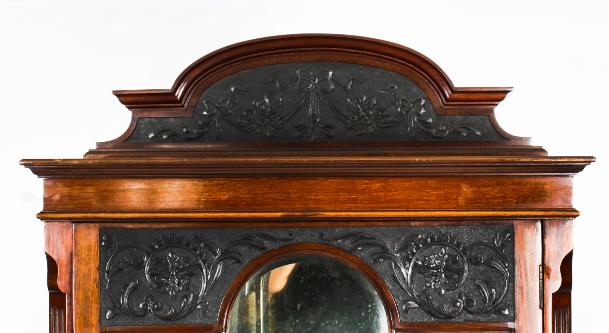 antique victorian display cabinet