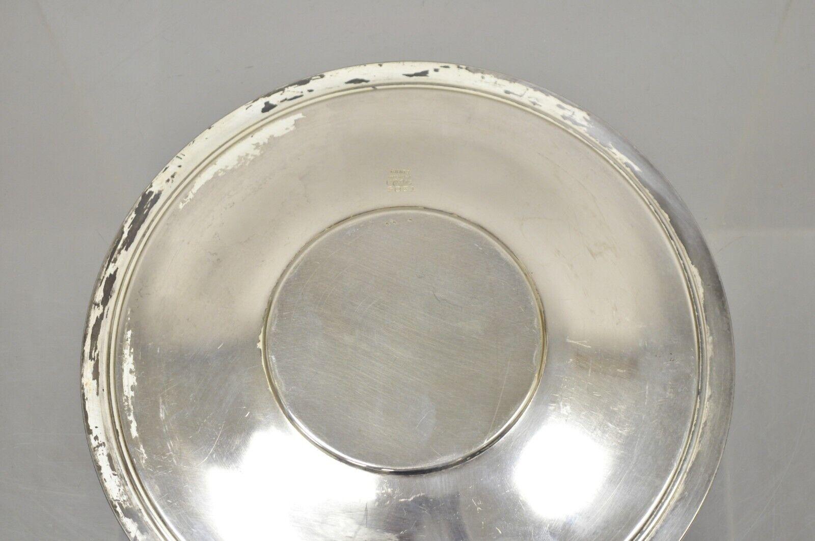 Antique Victorian W B MFG Co Round Silver Plated Serving Plate Dish Platter For Sale 4