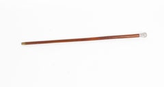 Antique Victorian Walking Stick Cane with Sterling Silver Pommel, 19th Century