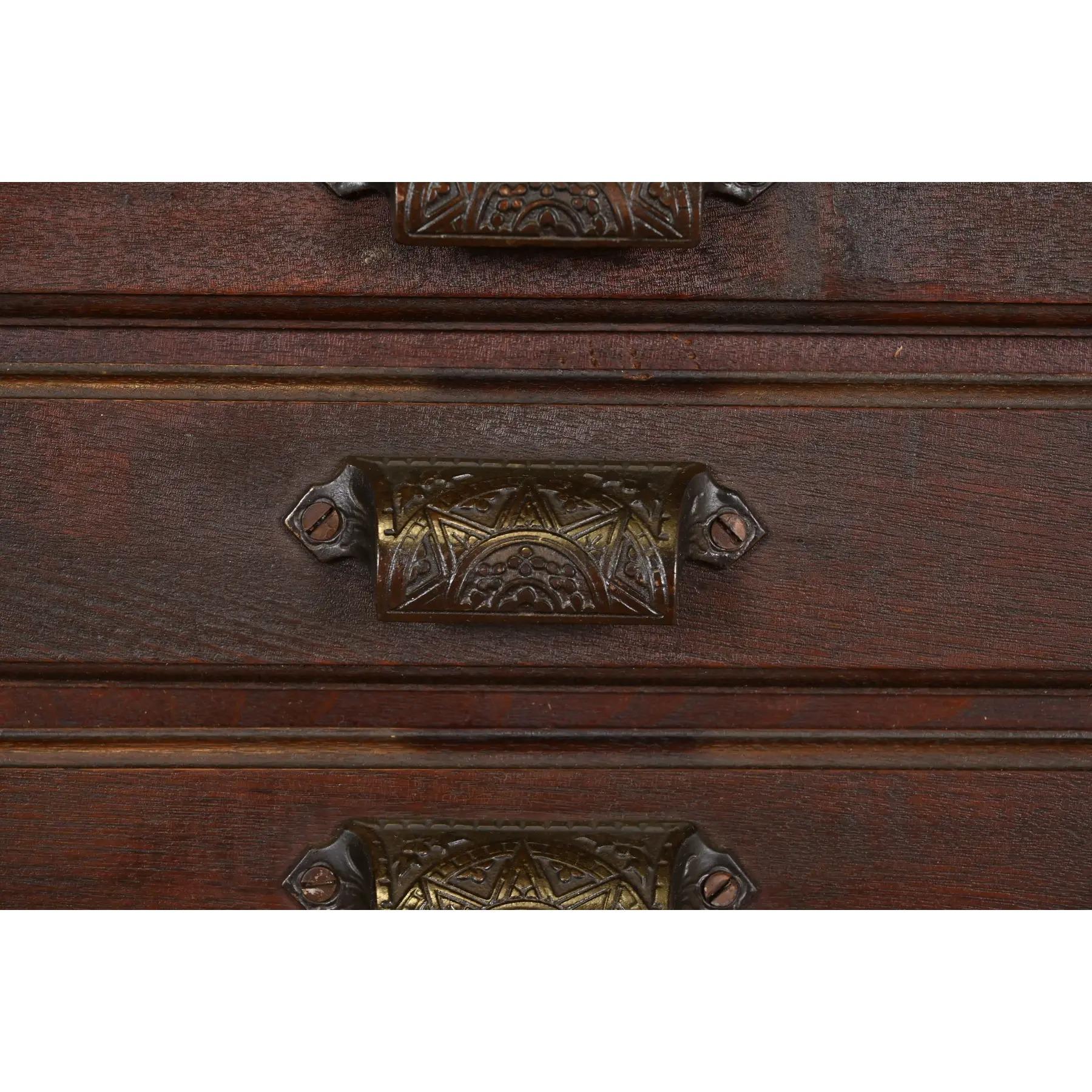 Antique Victorian Walnut 15-Drawer Architect's Blueprint Flat File Cabinet For Sale 1