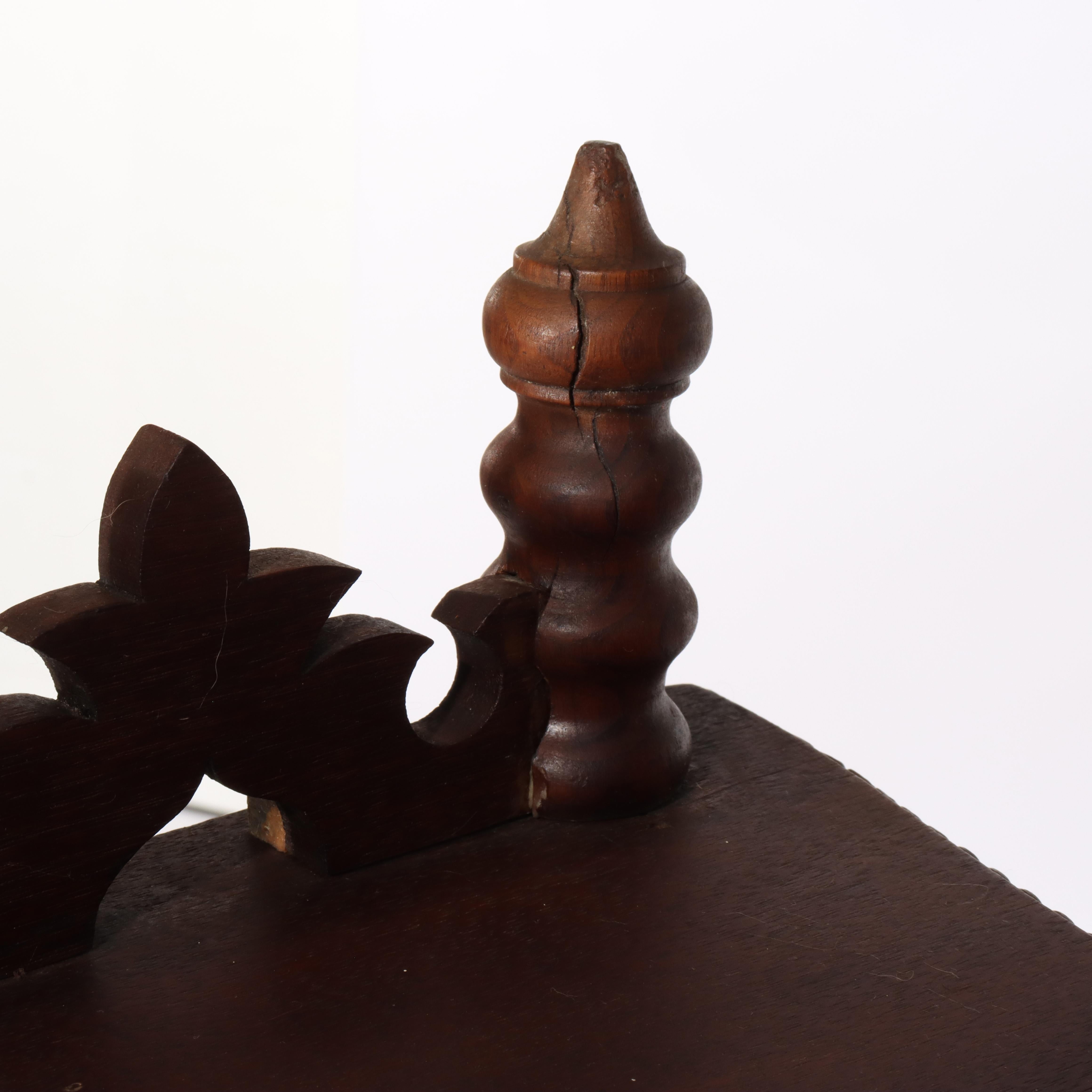 Antique Victorian Walnut 2-Shelf Server Etagere C1880 For Sale 14