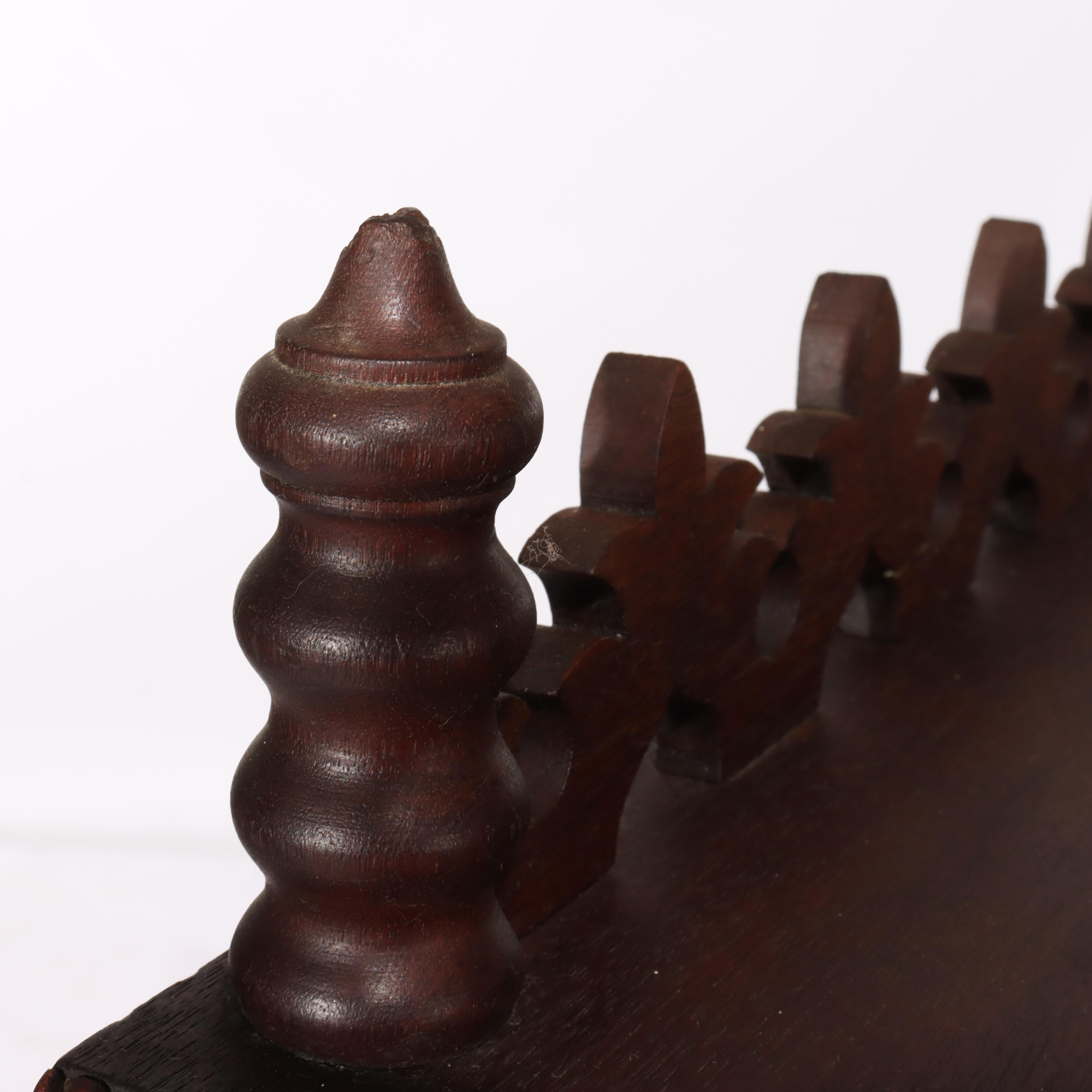 Antique Victorian Walnut 2-Shelf Server Etagere C1880 For Sale 15