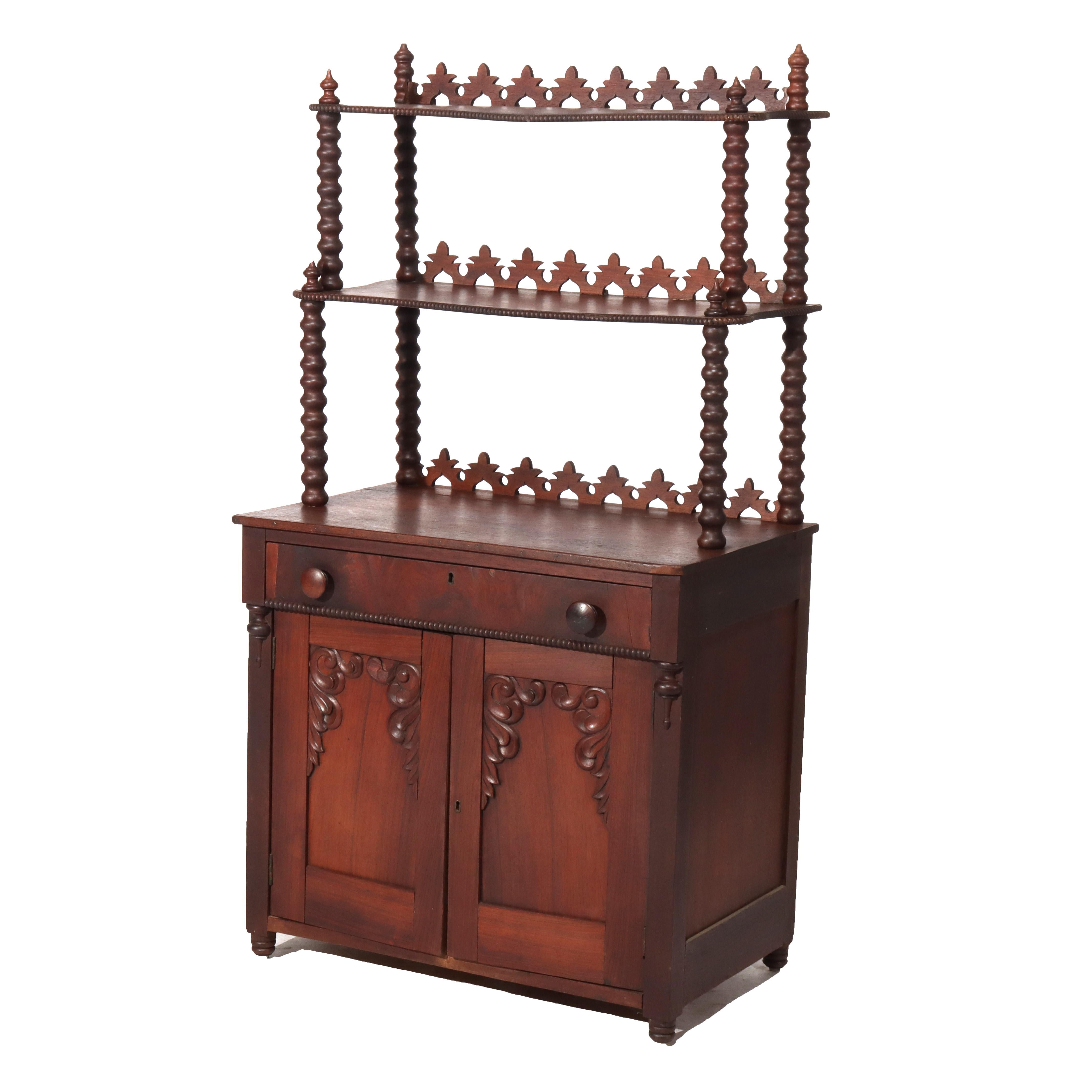 Antique Victorian Walnut 2-Shelf Server Etagere C1880

Measures - 58