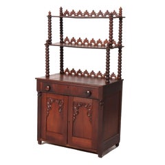 Antique Victorian Walnut 2-Shelf Server Etagere C1880