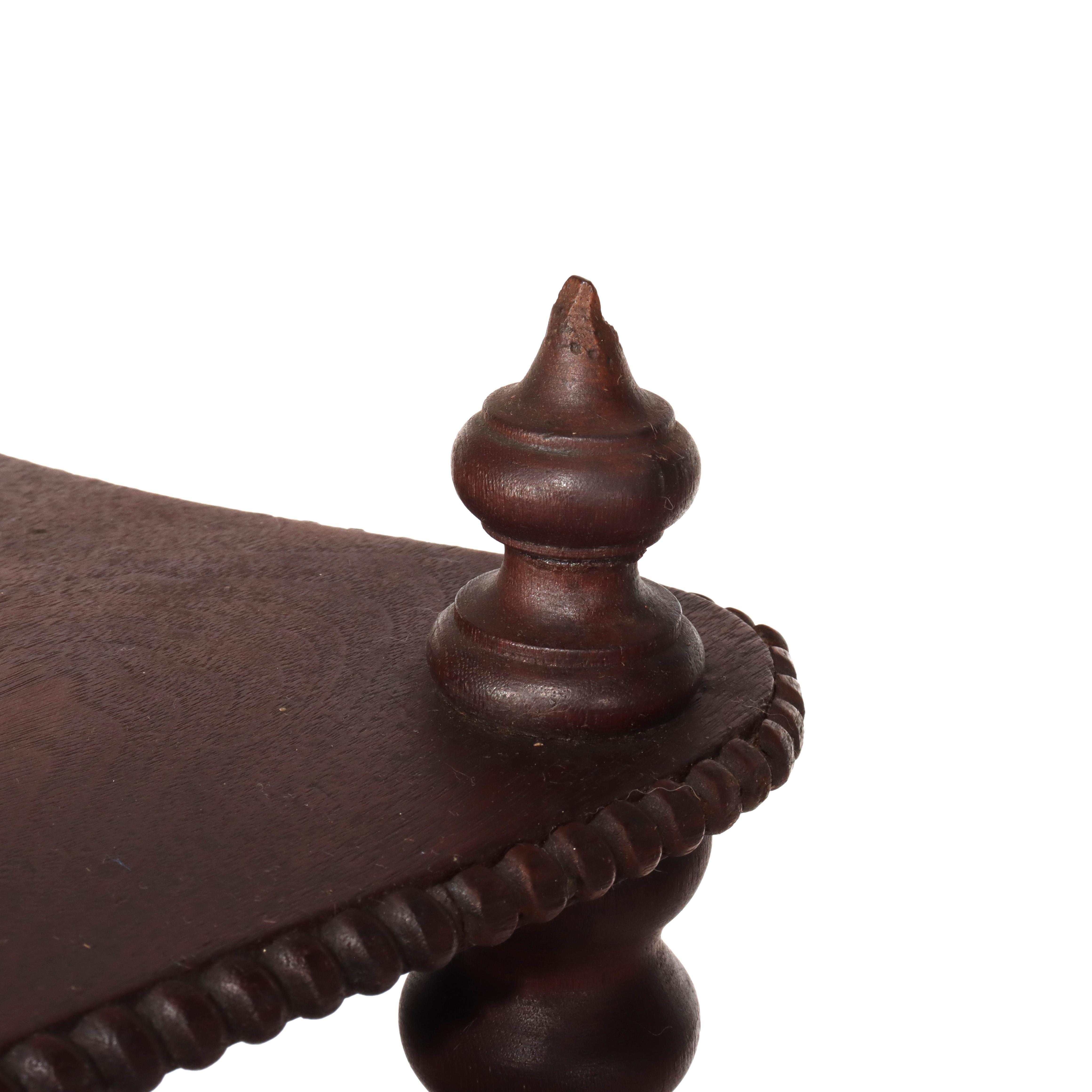 Antique Victorian Walnut 2-Shelf Server Etagere C1880 For Sale 16