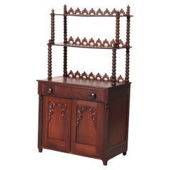 Antique Victorian Walnut 2-Shelf Server Etagere C1880
