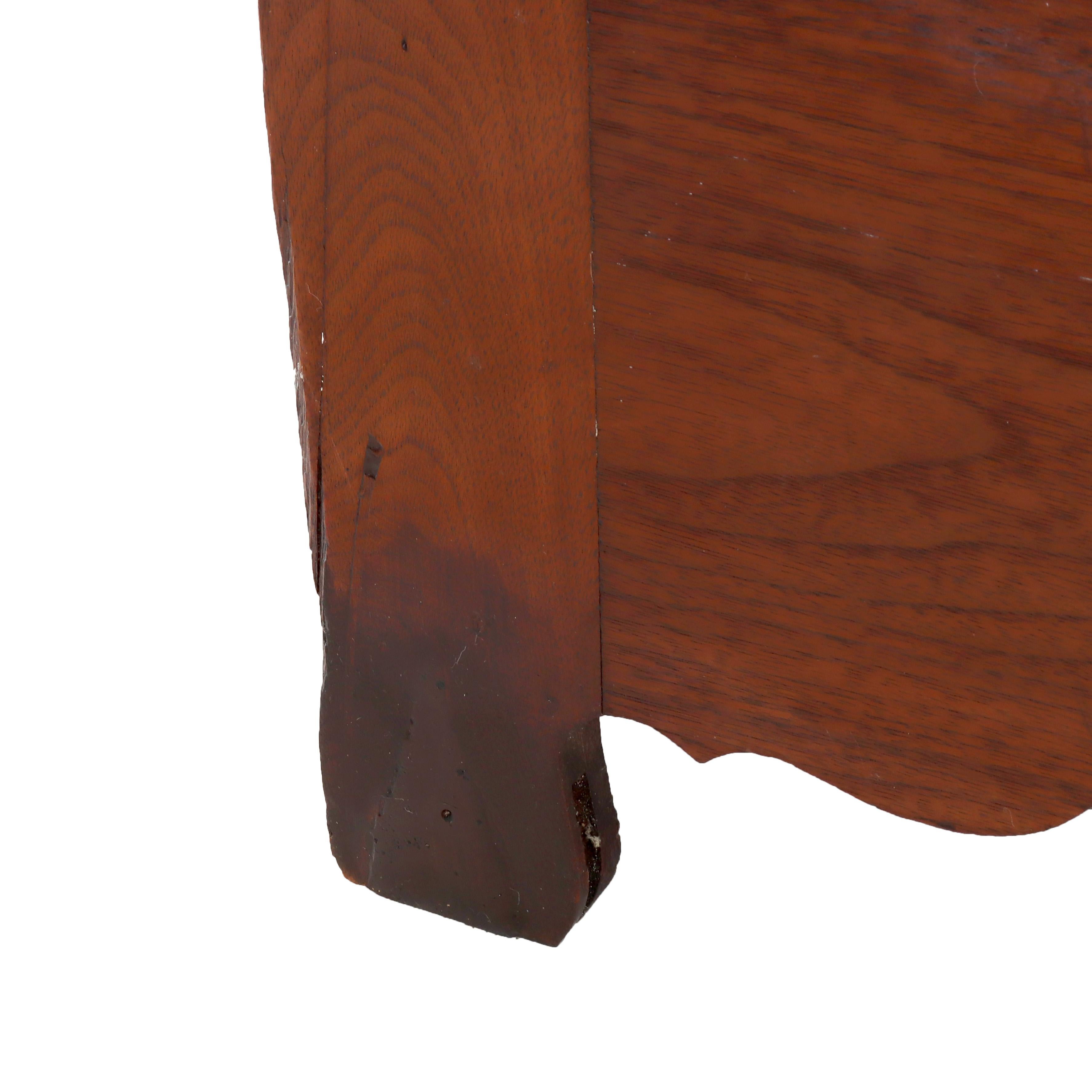 Arcón Victoriano Antiguo De 3 Cajones De Nogal Con Tiradores Tallados C1890 en venta 9