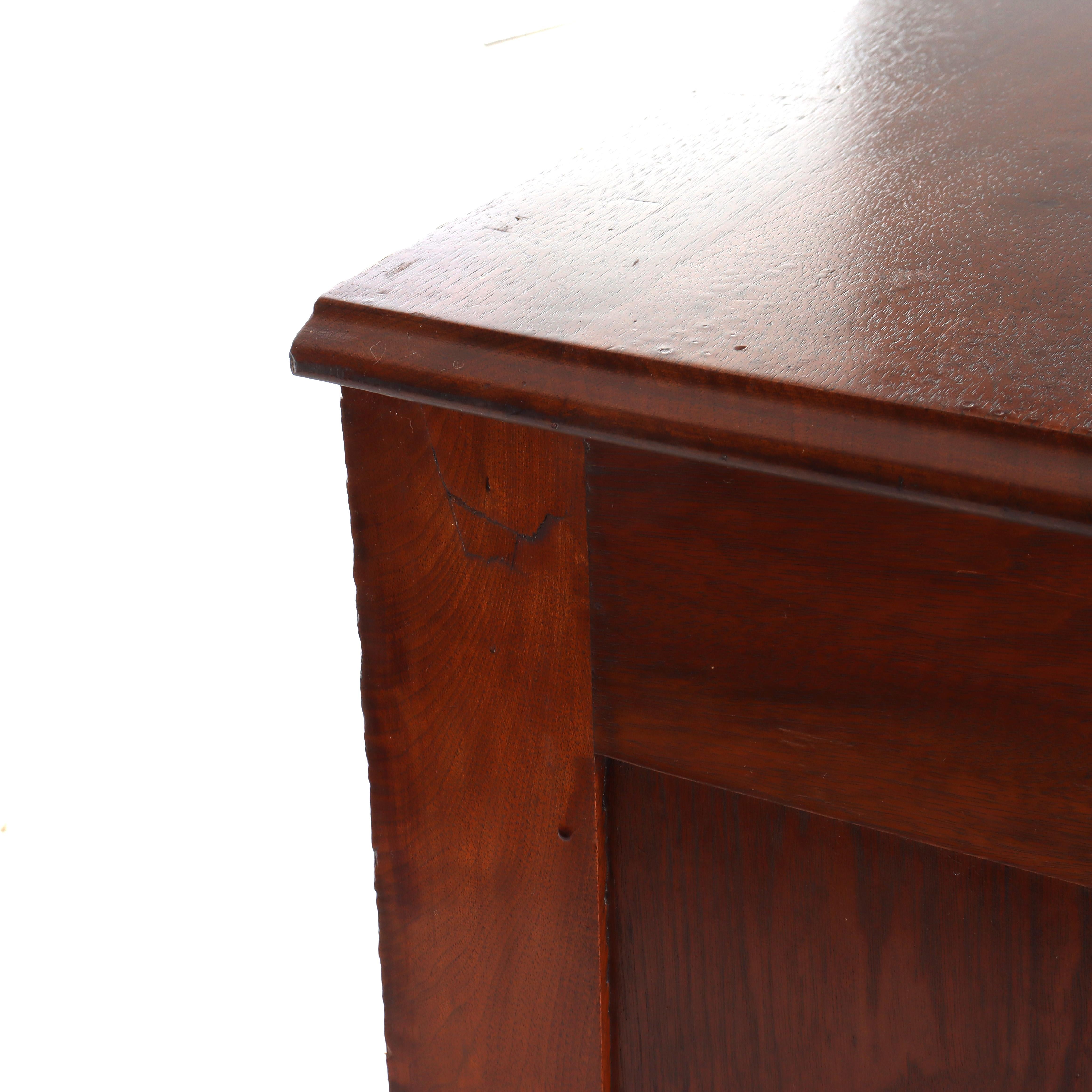 Arcón Victoriano Antiguo De 3 Cajones De Nogal Con Tiradores Tallados C1890 siglo XIX en venta