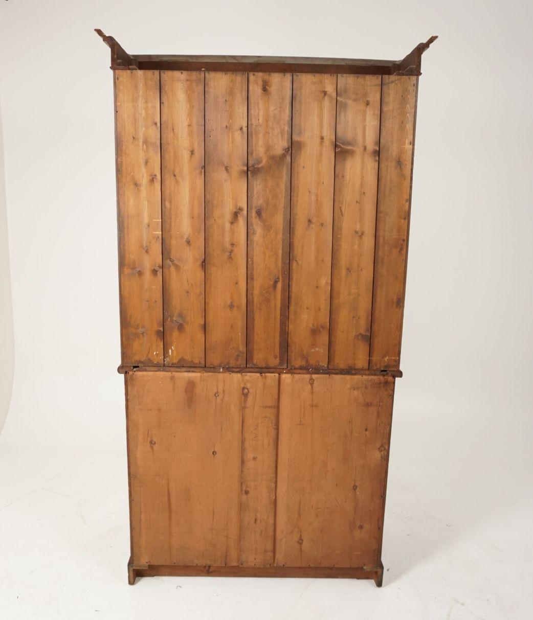 Antique Victorian Walnut 4-Door Cabinet Bookcase, Scotland 1875, B1837 4