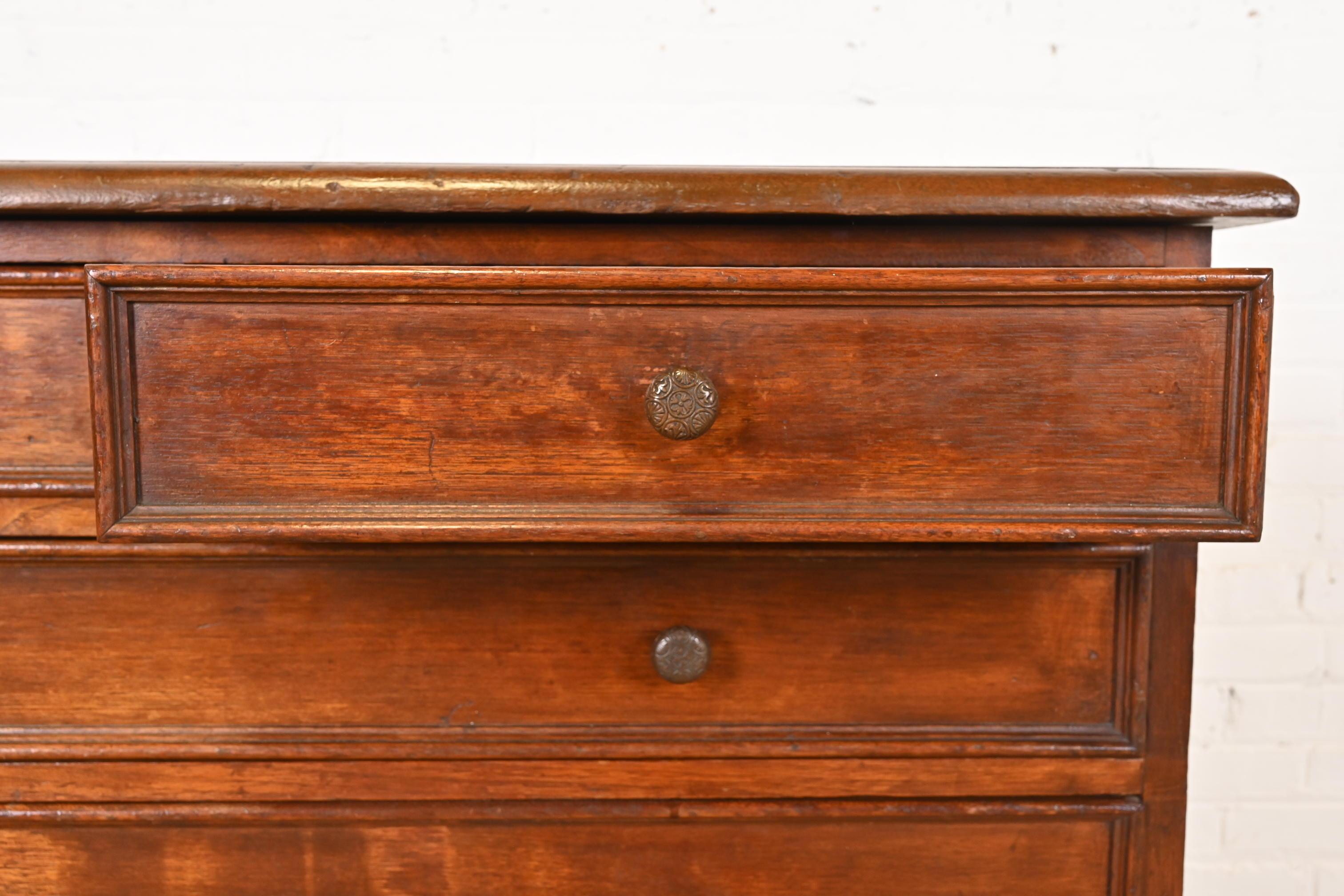 Antique Victorian Walnut Architect's Blueprint Flat File Cabinet 1