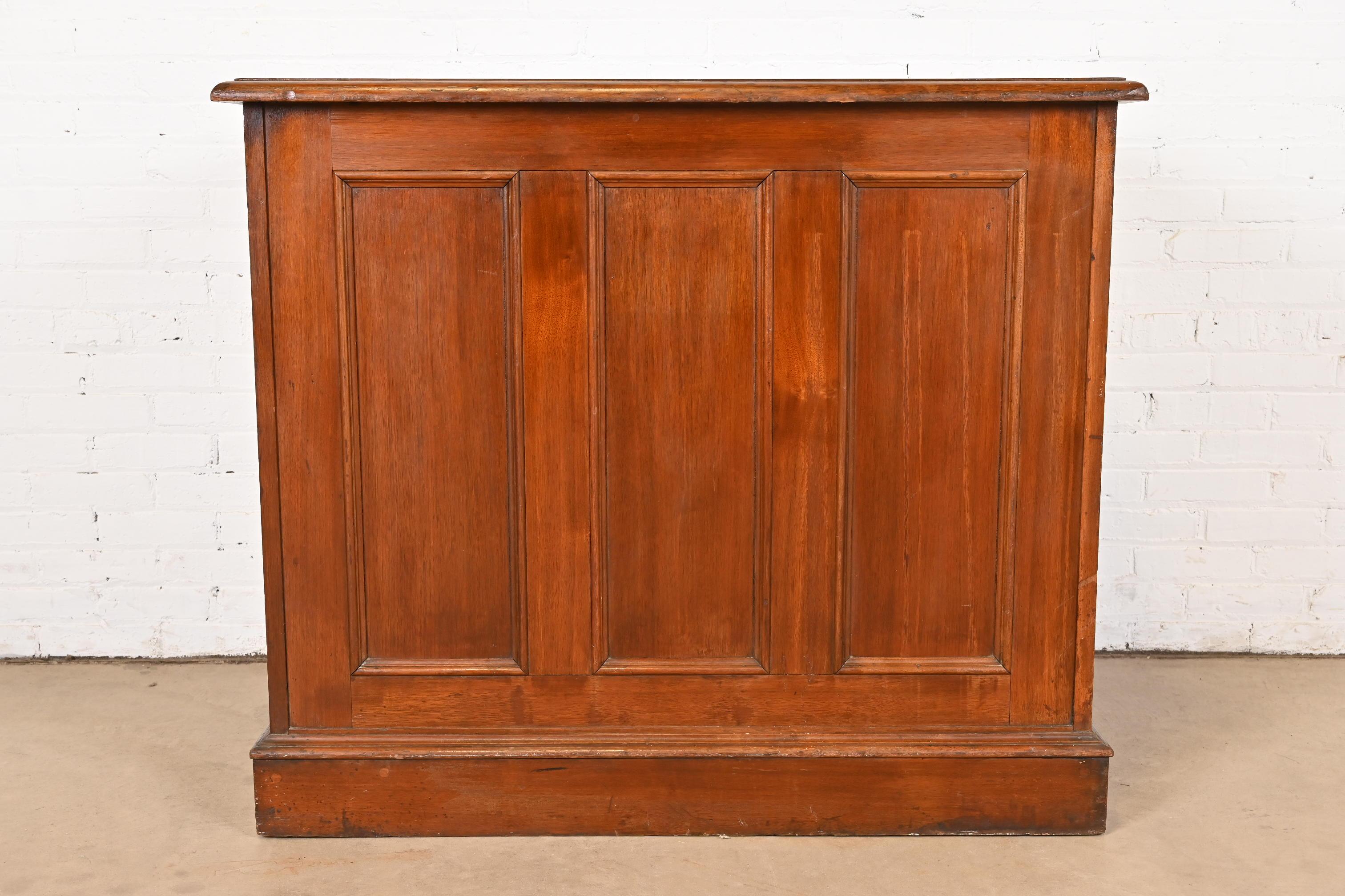 Antique Victorian Walnut Architect's Blueprint Flat File Cabinet  For Sale 7