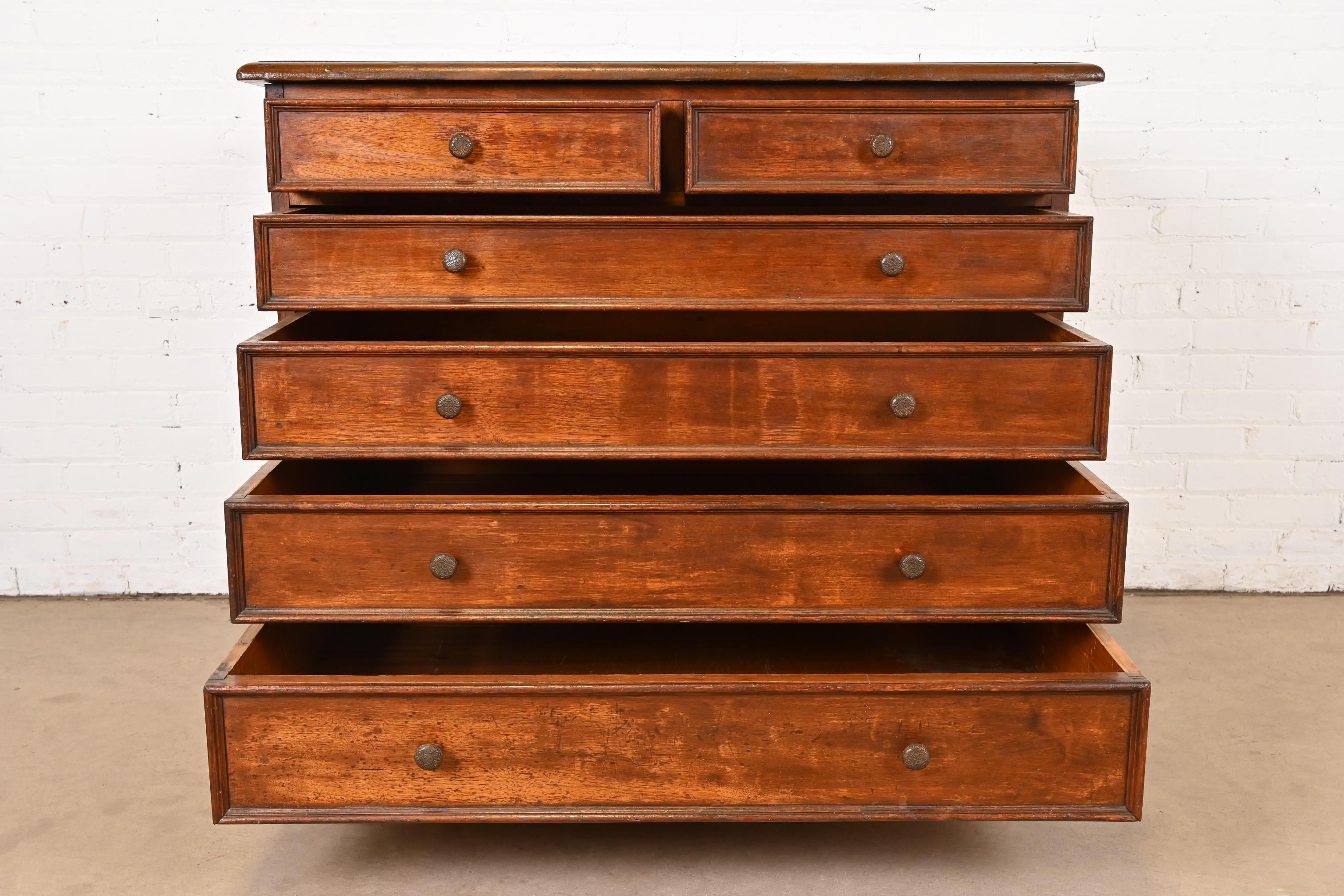 Antique Victorian Walnut Architect's Blueprint Flat File Cabinet In Good Condition In South Bend, IN