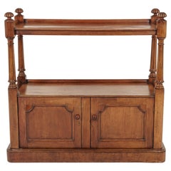 Antique Victorian Walnut Buffet, Sideboard, Server, Scotland 1870