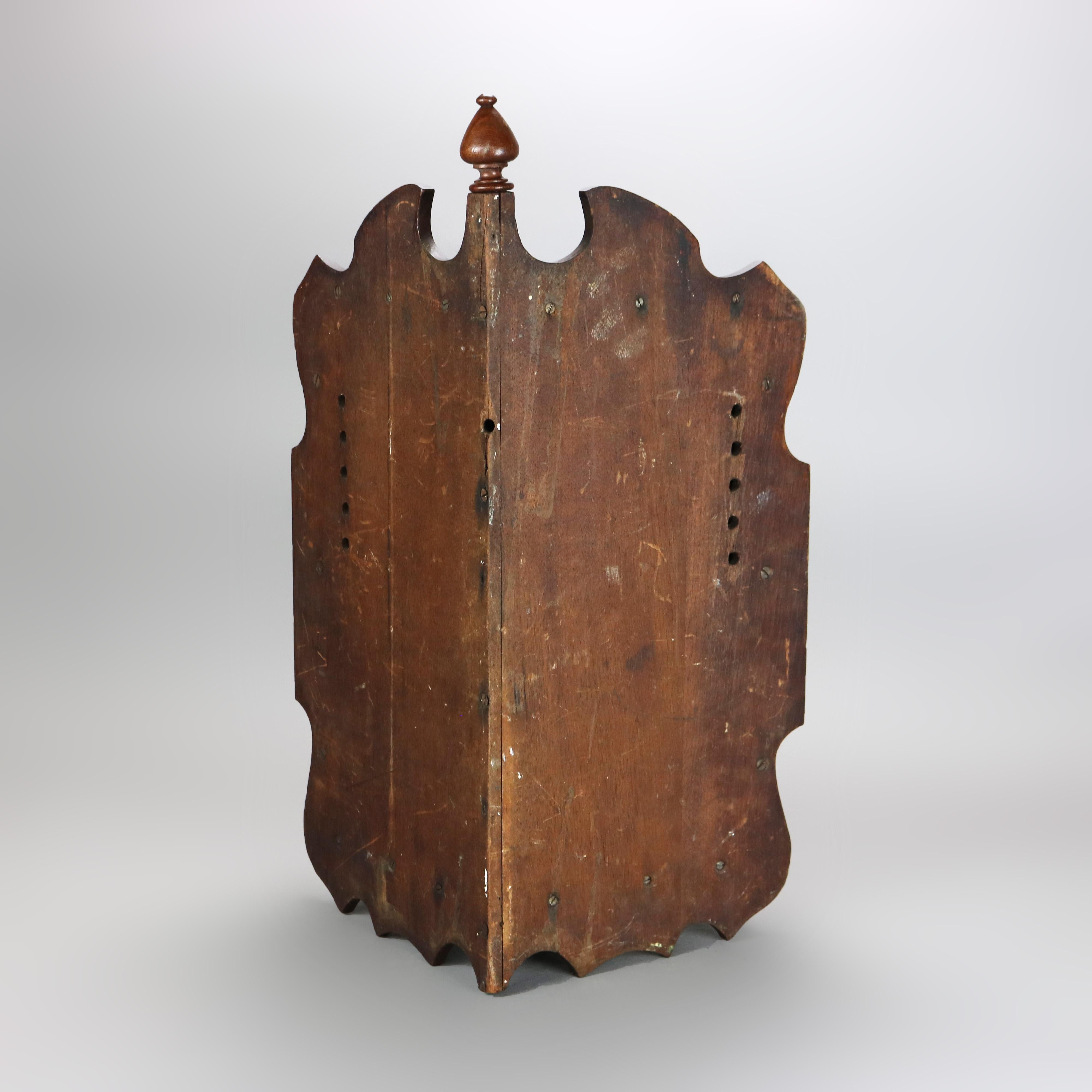 Antique Victorian Walnut & Burl Corner Medicine Cabinet C1890 2