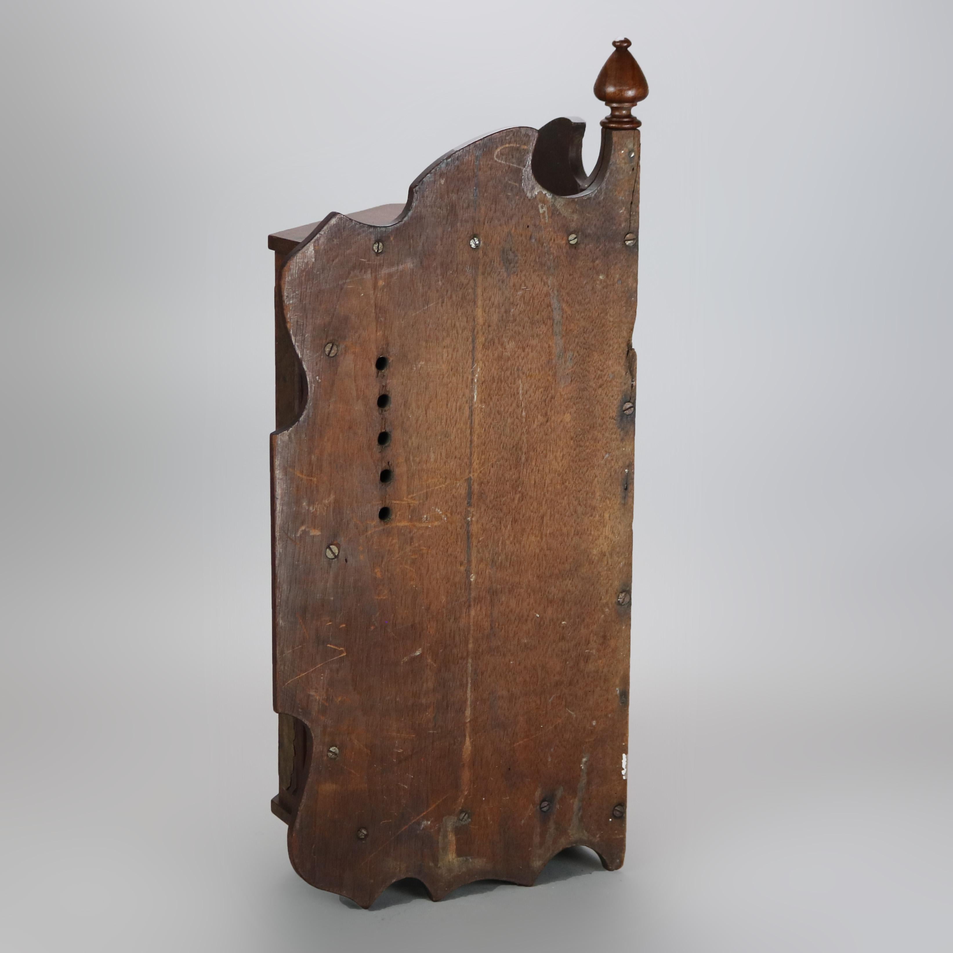 Antique Victorian Walnut & Burl Corner Medicine Cabinet C1890 3