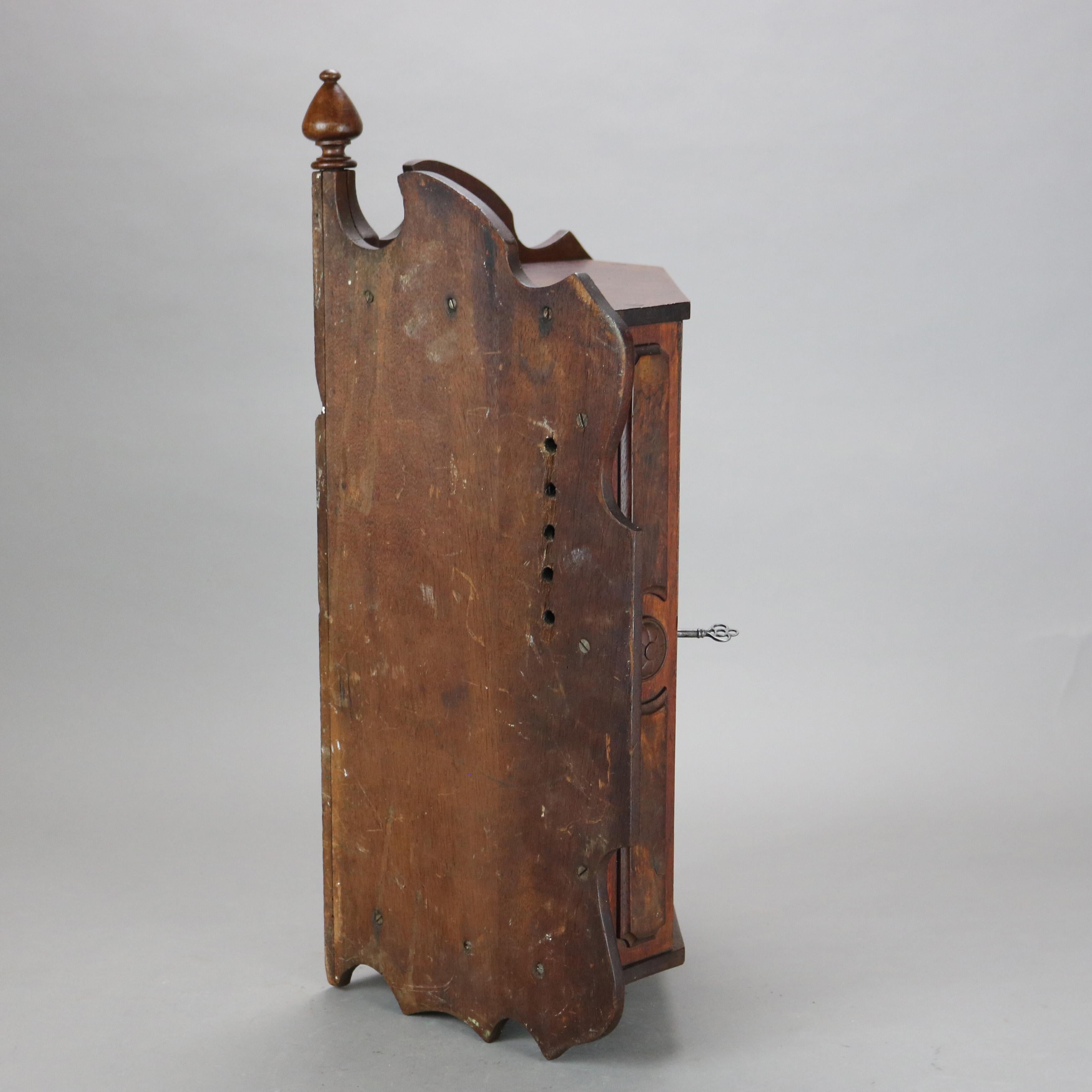 Antique Victorian Walnut & Burl Corner Medicine Cabinet C1890 4